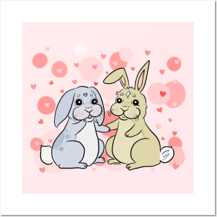 Bunny couple in love Posters and Art